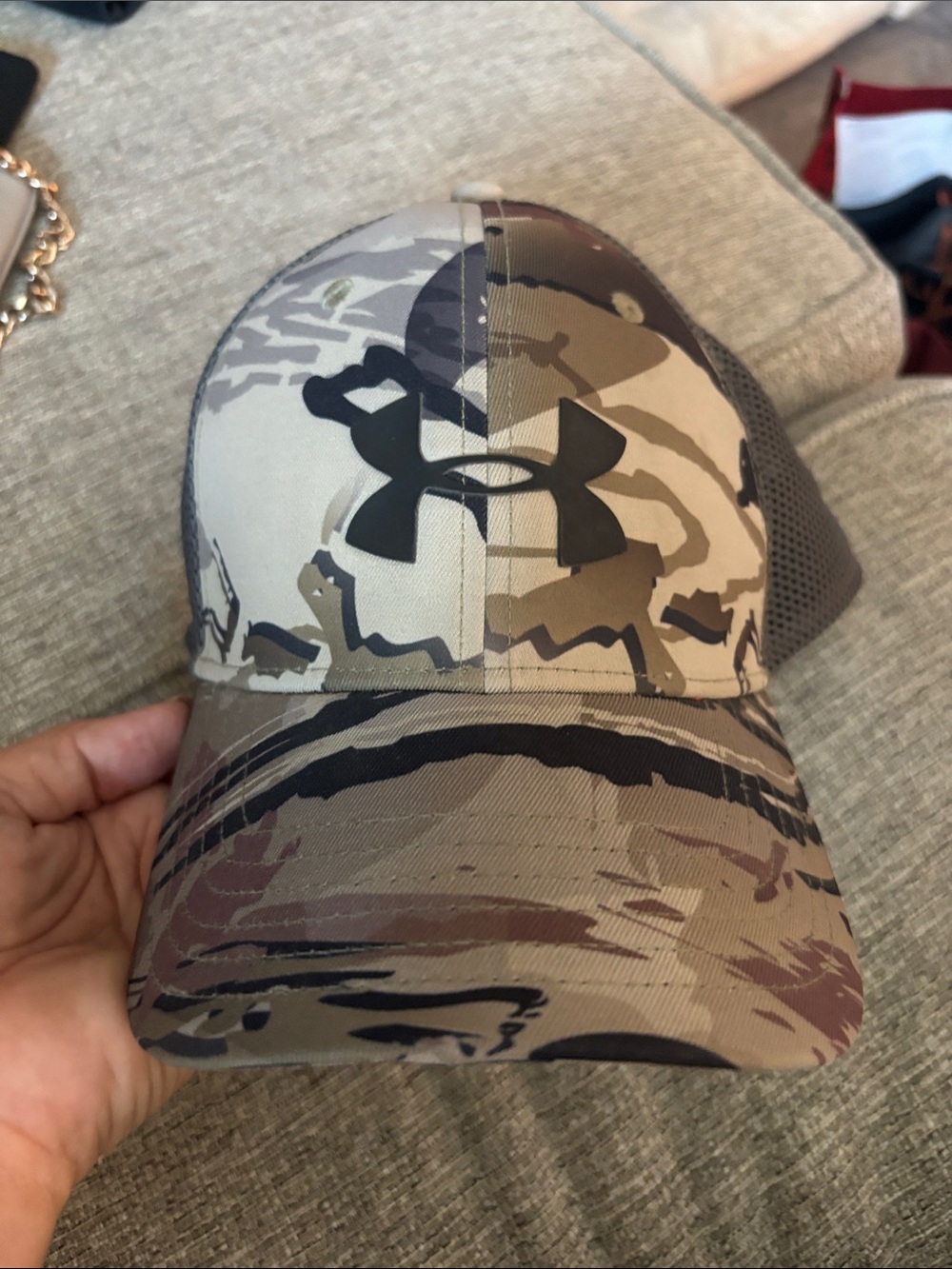 Under Armour Black Mesh Trucker Cap with Logo